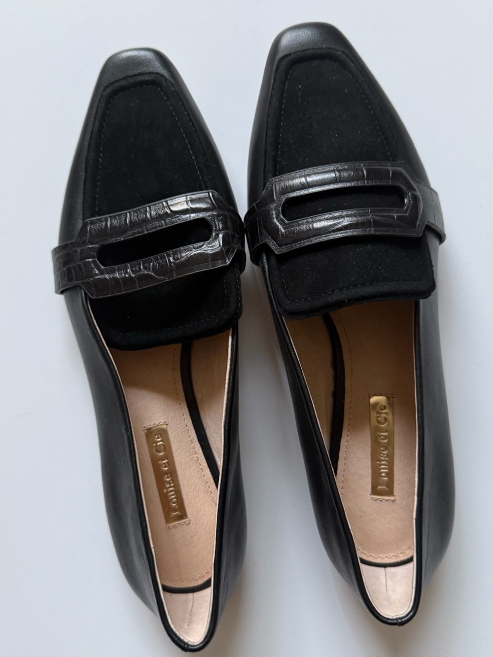 Louise et Cie CBK NYC chic Italian Leather Black Loafers